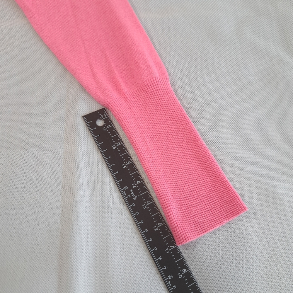 J.Crew Factory Women's‎ V-neck Pink Sweater Size Medium Merino Wool Viscose - Picture 15 of 16